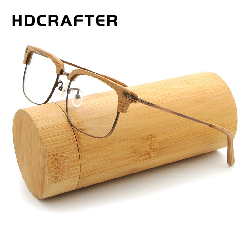 HDCRAFTER ретро деревянные оправы для очков с прозрачными линзами пластины деревянные очки рамка для женщин и мужчин компьютерные очки для чтения обычные очки