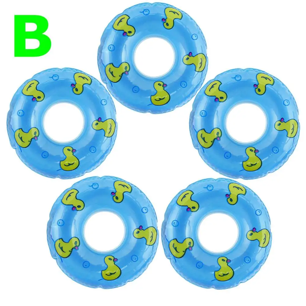 Fashion 1 Pcs 5 Pcs Doll Swimming Buoy Lifebelt Ring Summer Beach Bathing Buoy Dollhouse Accessories for Barbie Doll Baby Toy - Цвет: NO.B