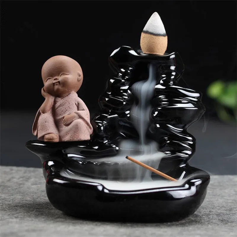 Керамическая курильница Little Monk держатель для ароматических палочек с обратным