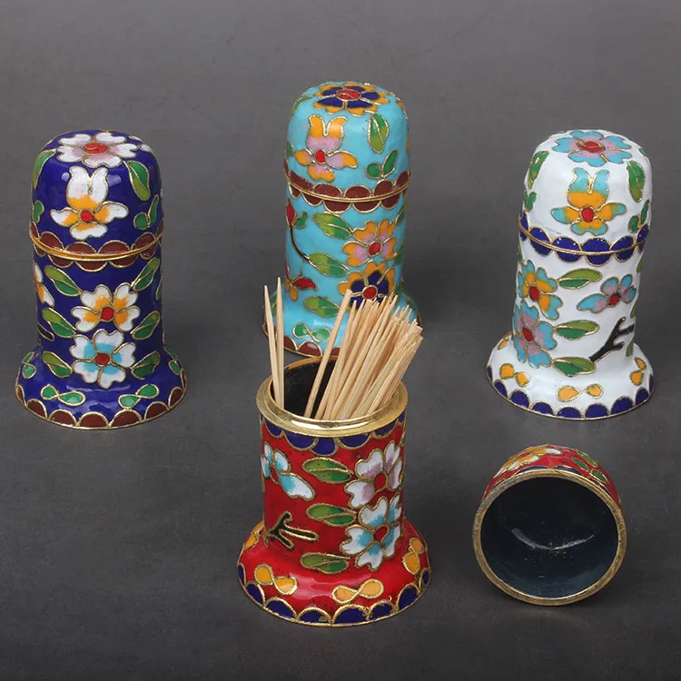 1 шт. многоцветный Пекин ручной работы Cloisonne зубочистка