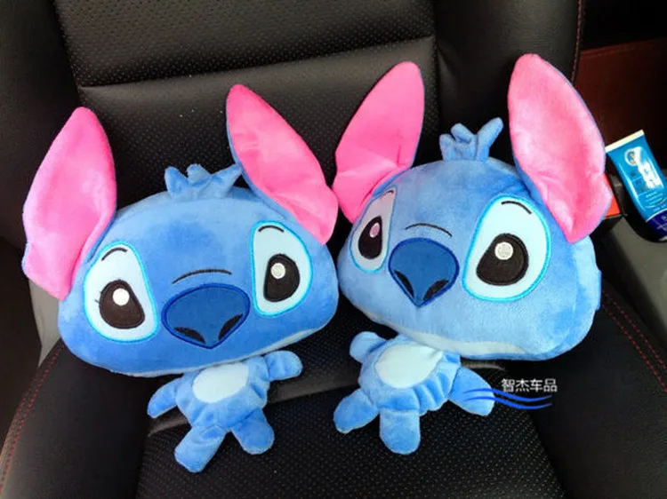 1pair Stitch Милая 1 пара 33 см забавная стежка прекрасный плюшевый автомобиль мягкий подголовник для автомобиля подушка для шеи мягкая игрушка - Высота: 1pair Stitch