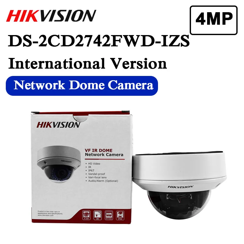 Бесплатная доставка английская версия DS-2CD2742FWD-IZS аудио POE 4MP WDR Vari-focal