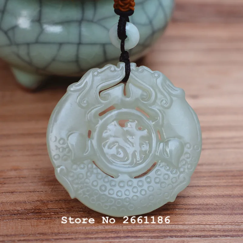 (Сертификат) натуральный белый гетянь Нефритовый камень ручная резка античный