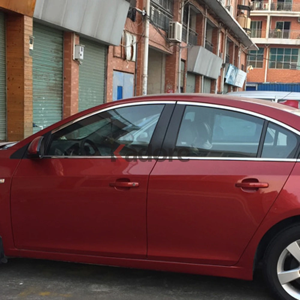 Для Chevrolet Cruze 2009 2010 2011 из нержавеющей стали, накладка на окно автомобиля, накладка на рамку, наклейка, внешние аксессуары