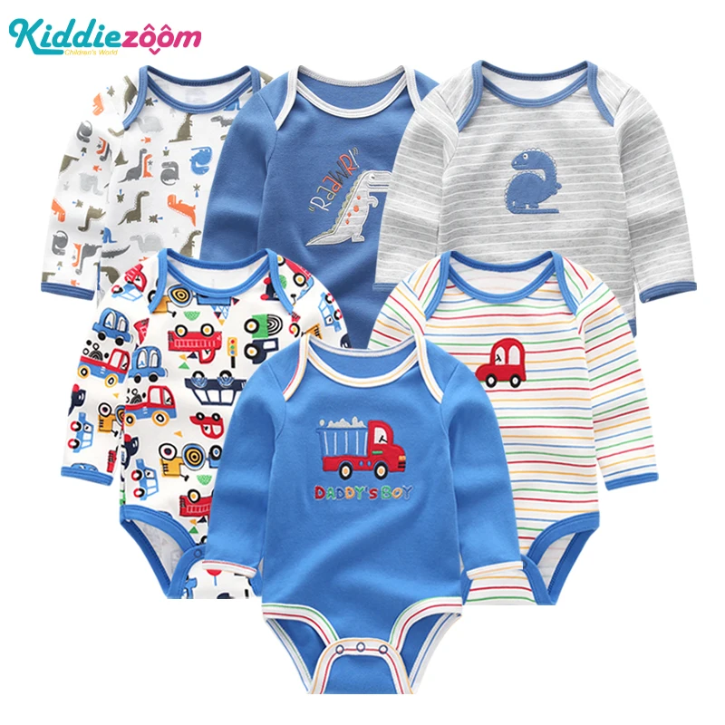 Боди для новорожденных девочек и мальчиков Детский комбинезон с длинными