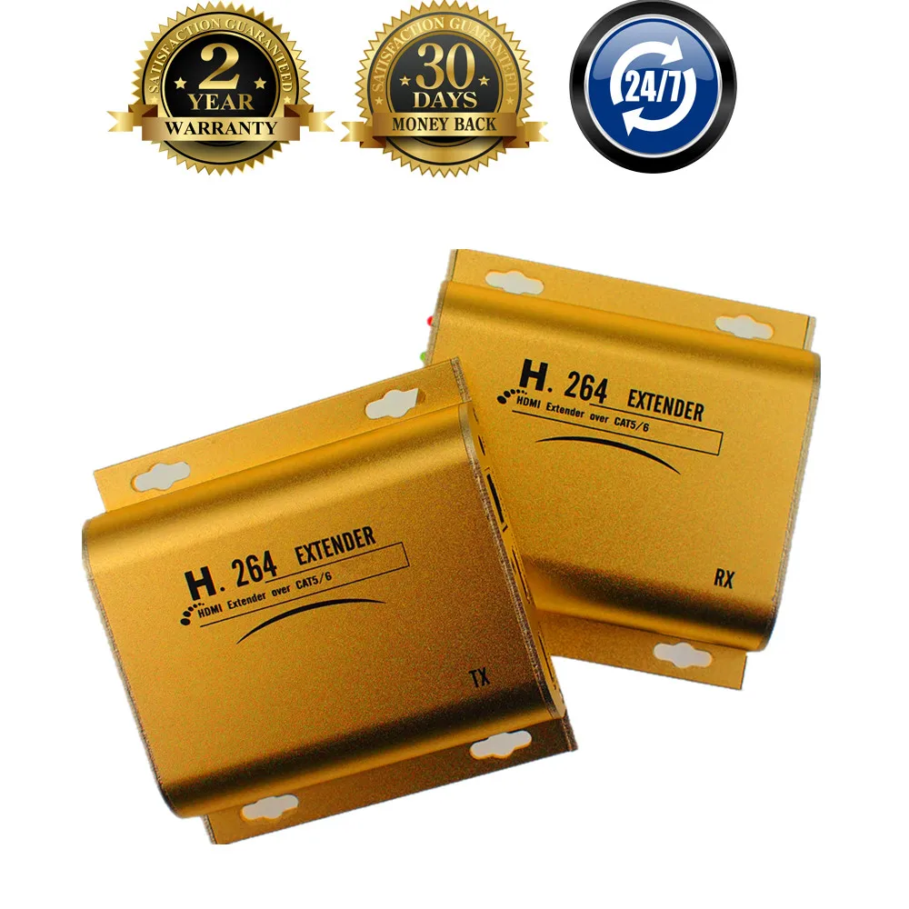 Одежда высшего качества Поддержка 20 ~ 60 кГц ИК H.264 HDMI Extender 656ft по ip tcp 1080 P