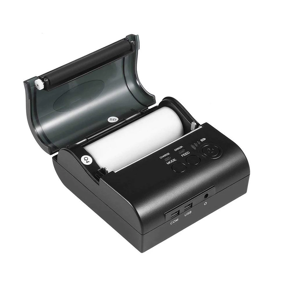 USB+ Bluetooth 80 мм мобильный мини термопринтер литий-ионные аккумуляторы поддержка тайской печати Bluetooth и USB POS принтер 80 мм
