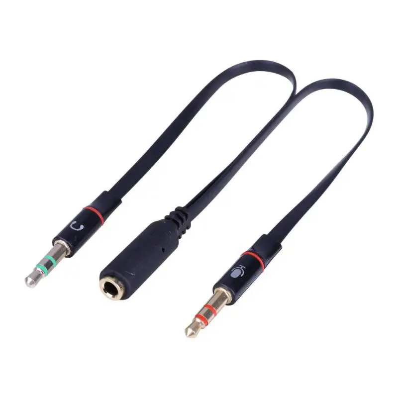 3.5mm Female to 2 Male Audio Cable Universal Splitter with Mic Adapter for PC Laptop Smartphone Earphones Headphone | Электроника