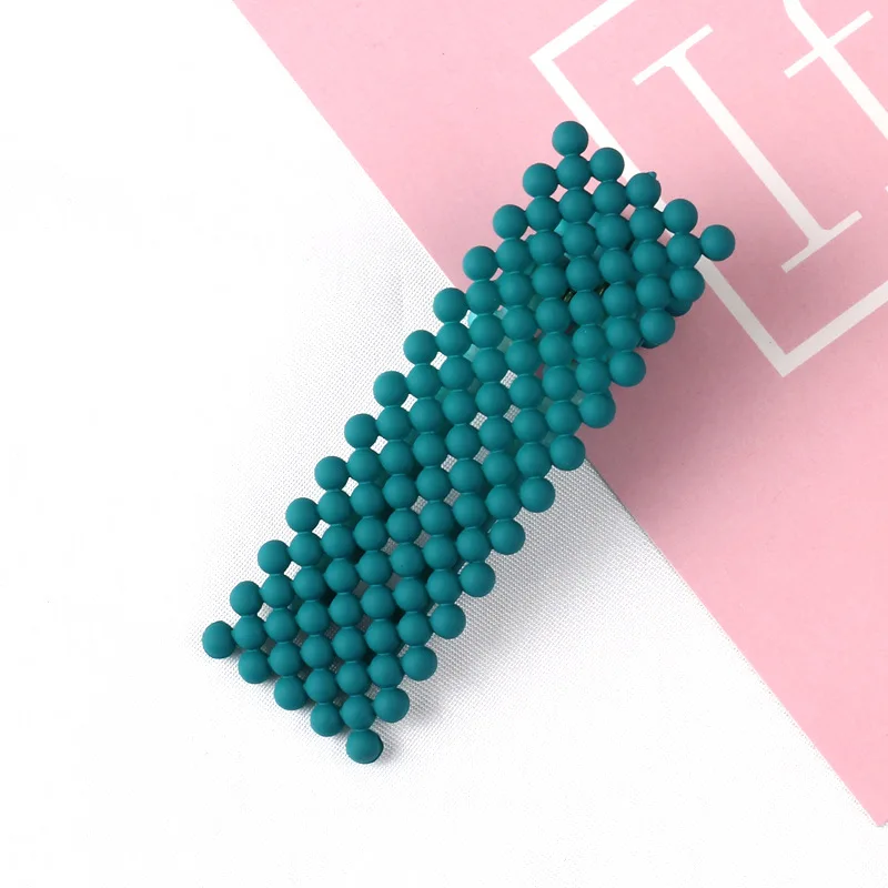 long green Бренд Exknl, корейские модные шпильки, бусины, заколки для волос, свадебные парики женские, BB аксессуары, заколки, ювелирные изделия - Окраска металла: long green