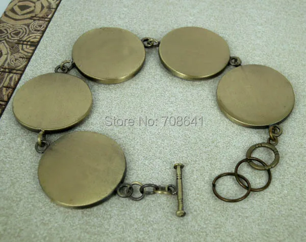 Античная бронзовая Щетка латунная фурнитура для браслетов DIY w/27 мм внутренняя