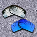 Silver - Purple Серебристые титановые и фиолетовые поляризованные Сменные линзы для солнцезащитных очков - Цвет линз: Silver - Purple