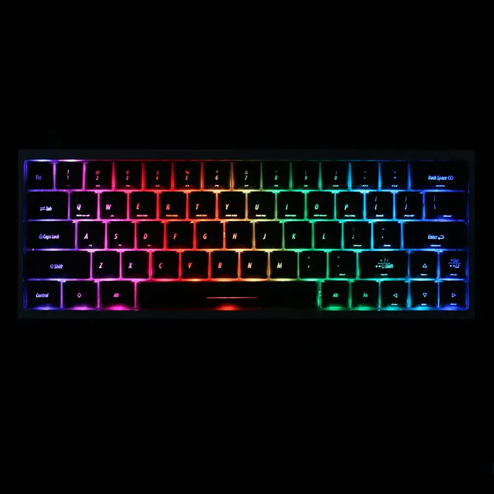 KBDfans 64 клавиши abs материал oem профиль колпачки с подсветкой 1 75 shift|Клавиатуры| |