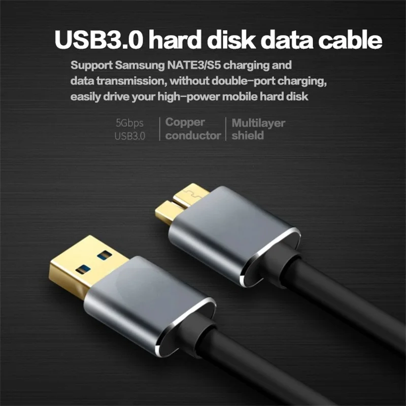 USB 3,0 type A к Micro B кабель высокоскоростной кабель синхронизации данных Шнур для портативного внешнего жесткого диска samsung Galaxy Note3 S5