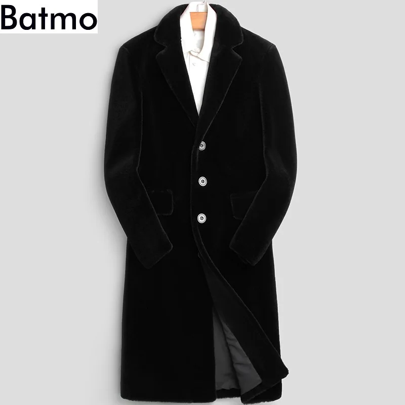 Batmo 2018 Новое поступление зимние высокого качества овечьей шерстью Мужская куртка