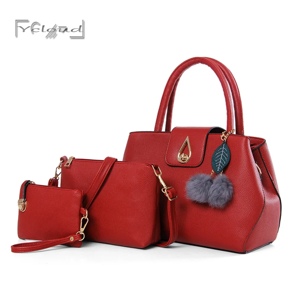 Ycloud Новый 3 шт. Набор Женщины Известная Марка Сумка дамы тотализатор Модные