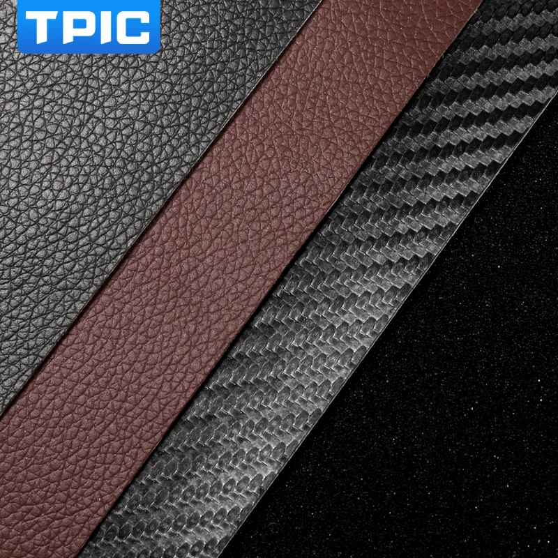 TPIC наклейки против ударов двери автомобиля ультратонкая кожаная ПВХ защитная