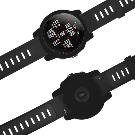 Black YUEDAER чехол для Xiaomi Amazfit Stratos 2, защитный мягкий силиконовый Полный Чехол для Amazfit Stratos 2 S, чехол из ТПУ, противоударный - Цвет: Black
