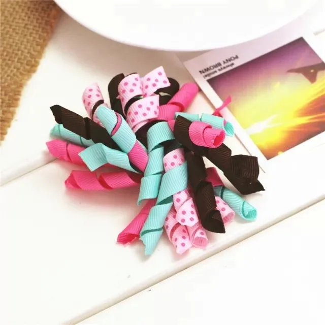 Ленточные цветы ручной работы заколки для волос с бантом девочек детские в