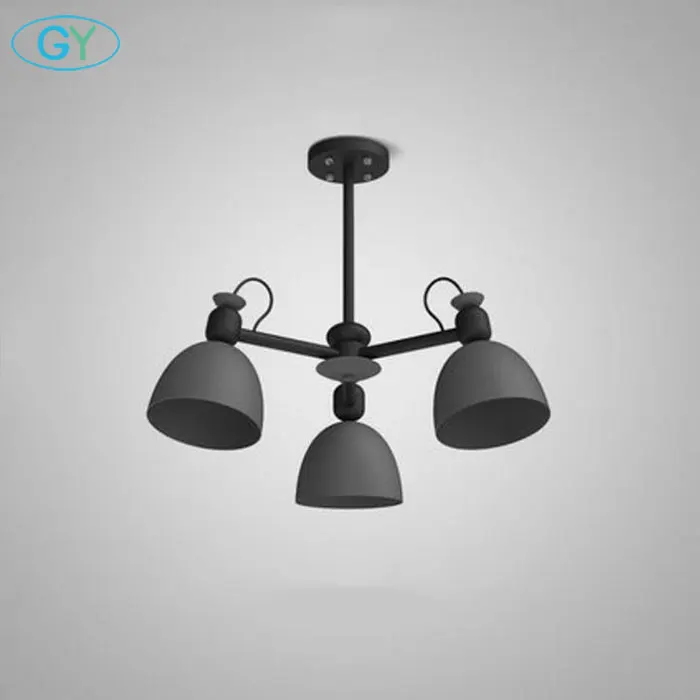 black3bulb Современный скандинавский гостиная спальня люстра свет Промышленный декоративного искусства 3/5/6/8 E27 ресторан люстра леденец лампа - Цвет абажура: black3bulb