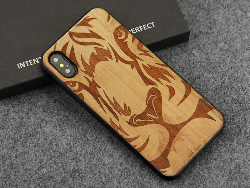 Для iPhone X XS XR чехол с гравировкой по натуральному дереву ударопрочный жесткий чехол на заднюю панель для Apple iPhone XS Max чехол для телефона s