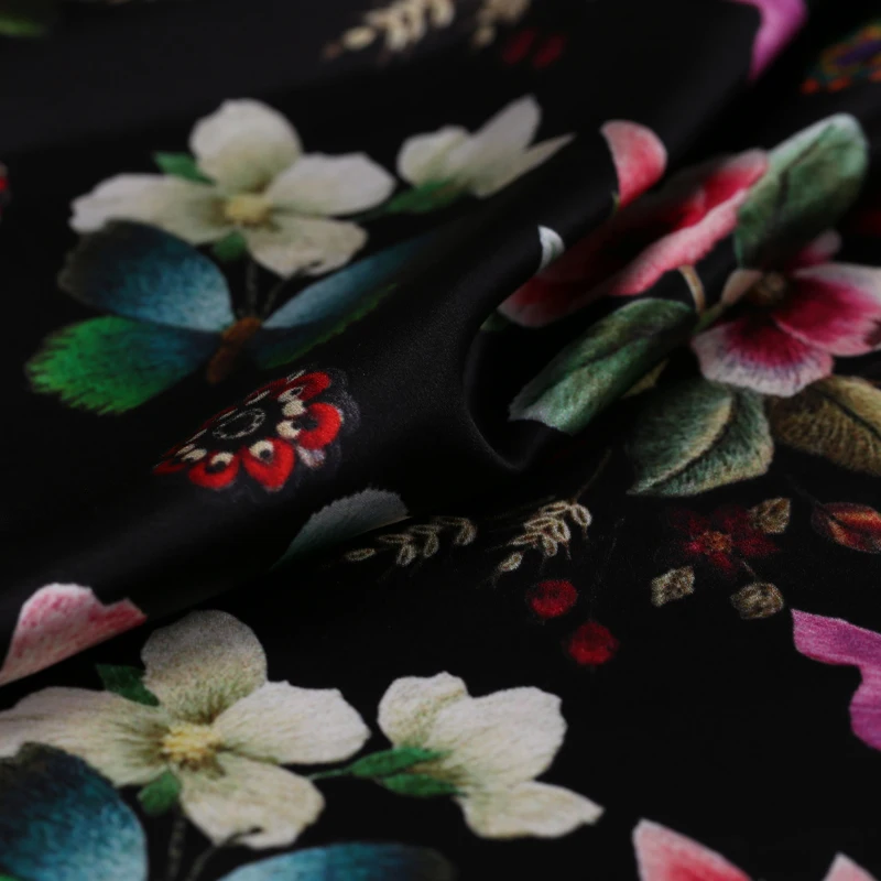 Новая высококачественная шелковая ткань платье рубашка широкое пляжное