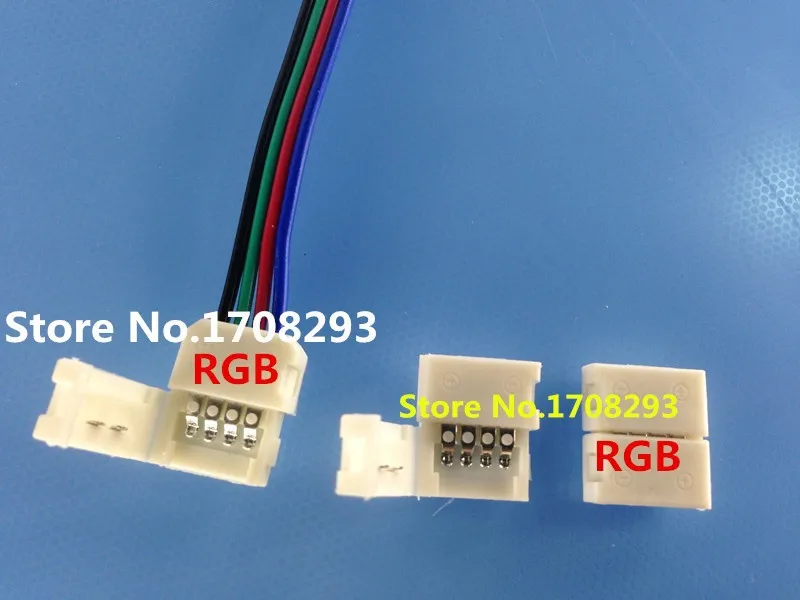 10 шт. 4pin RGB цвет мм 8 2pin одноцветное подключение Светодиодная лента Разъем для 3528