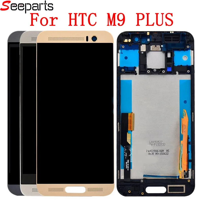 for htc m9 plus lcd display touch screen digitizer assembly 5 2 mobile phone replacement repair parts for htc m9 m9pw lcd free global shipping