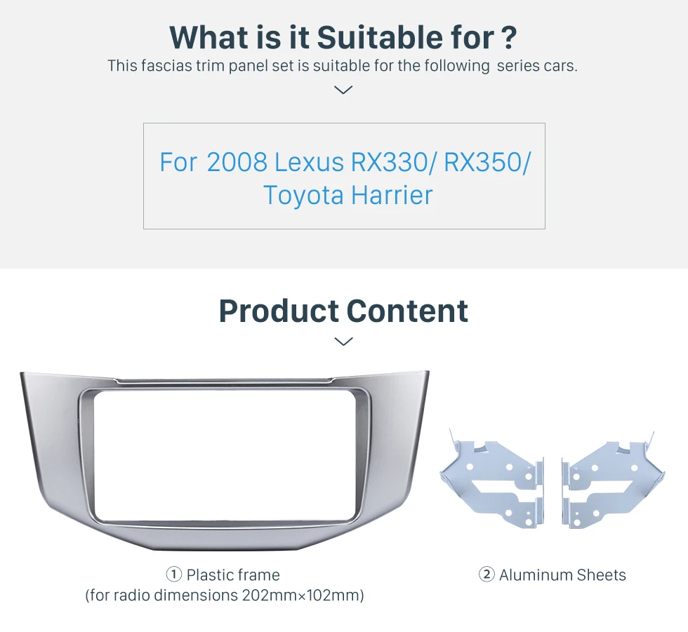 Seicane отличное качество 2Din Автомобильная Радио панель для 2003-2010 Lexus RX330 RX350 Toyota Harrier DVD рамка авто стерео панель Адаптер