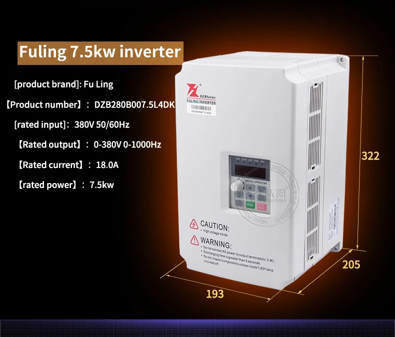 1,5/2,2/3,7/5,5/7.5KW инвентор Fuling inventer гравировальный станок общего высокоскоростной шпиндель инвертор двигателя