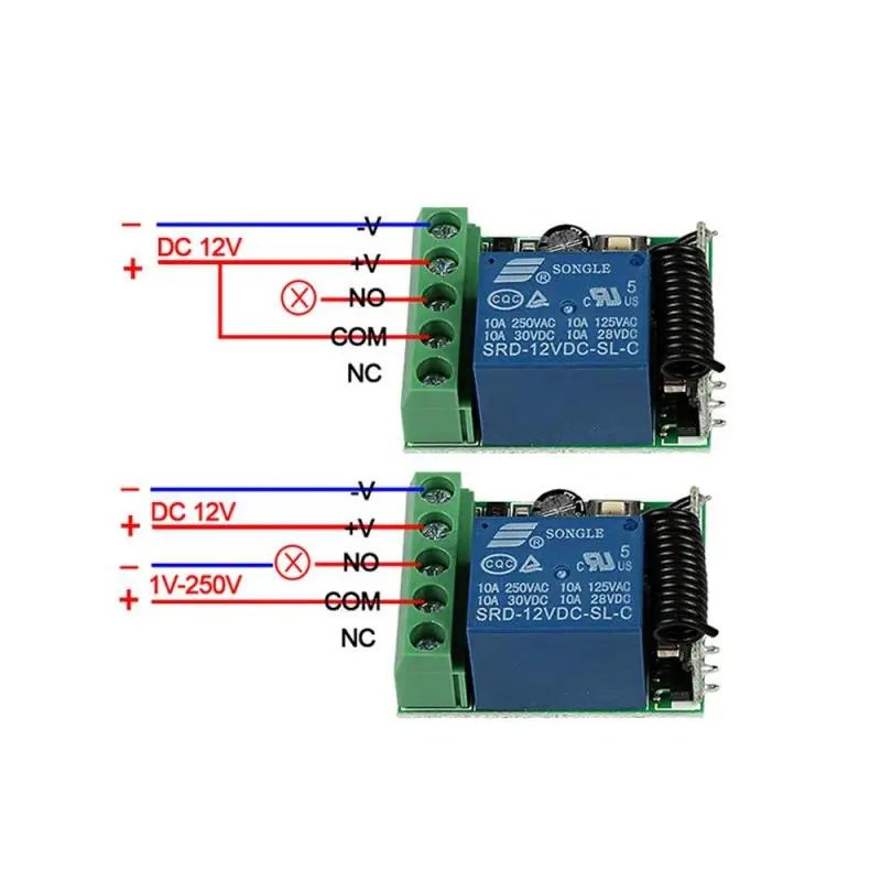 Беспроводной 433 мГц RF 2 канала удаленного Управление Обучение код 1527/EV1527