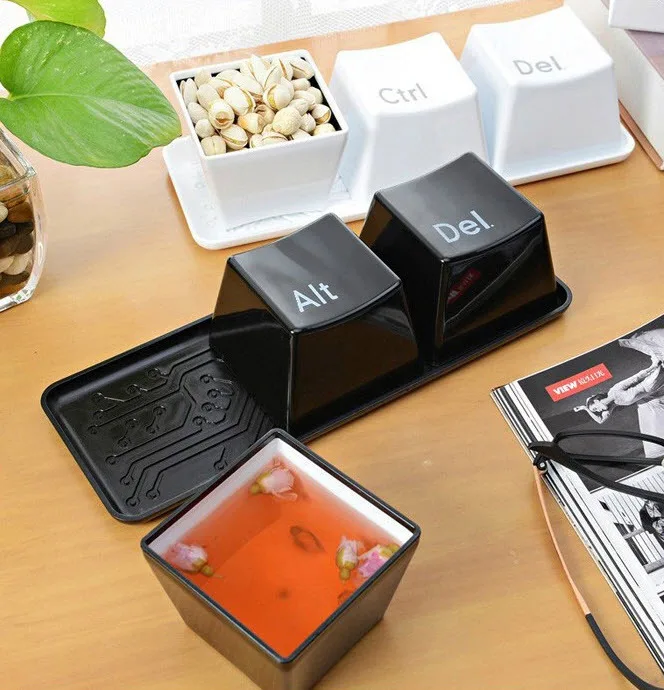 Творческий простой чашки клавиатура Чай кружка для кофе CupContainer 3 шт./компл. вакуум