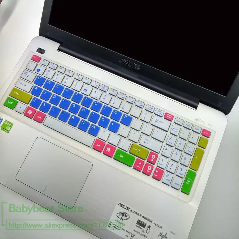 candyblue Чехол для клавиатуры ноутбука протектор для Asus X540 X540Nv X553M X554 P2520 L X542U X542Uq X542Un X542Ur Y581C Y582 15,6 15 дюймов - Цвет: candyblue