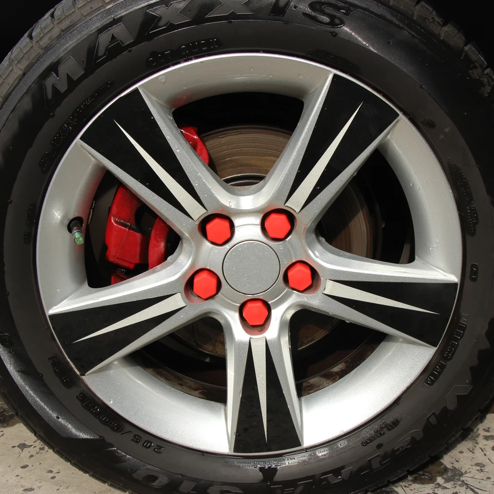 20 шт. зеленые гайки для колес из силикагеля защитные колпачки болтов Стайлинг