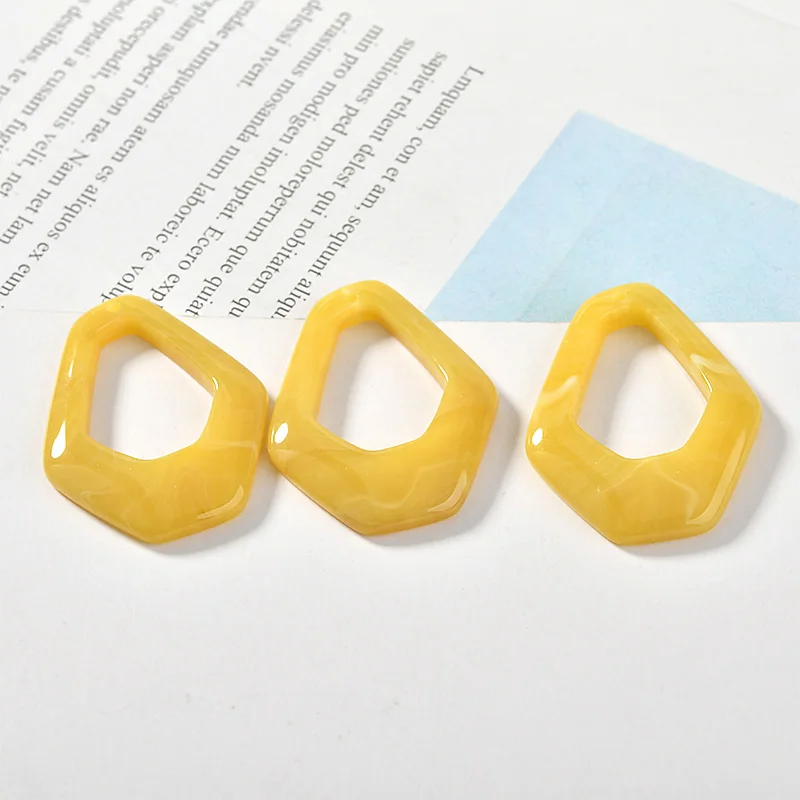 Женские Геометрические серьги подвески ручной работы из полигональной смолы