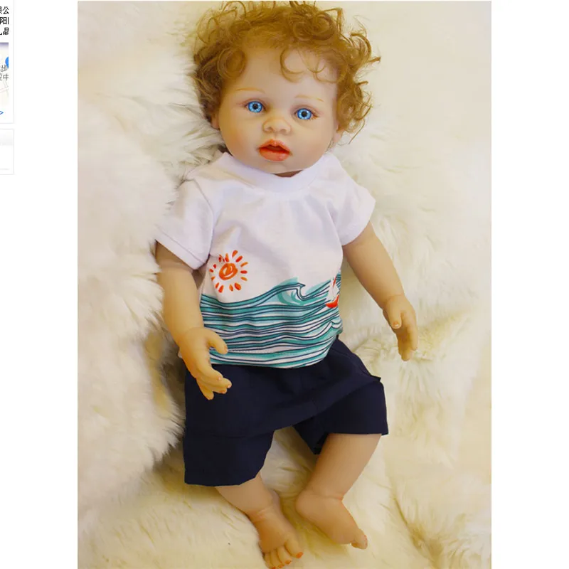 40 см Beb Reborn Menino виниловая кукла, игрушки для детей, Реборн, цельное Силиконовое тело, Boneca Reborn Realista с голубыми глазами, кукла для мальчика, Brinquedos