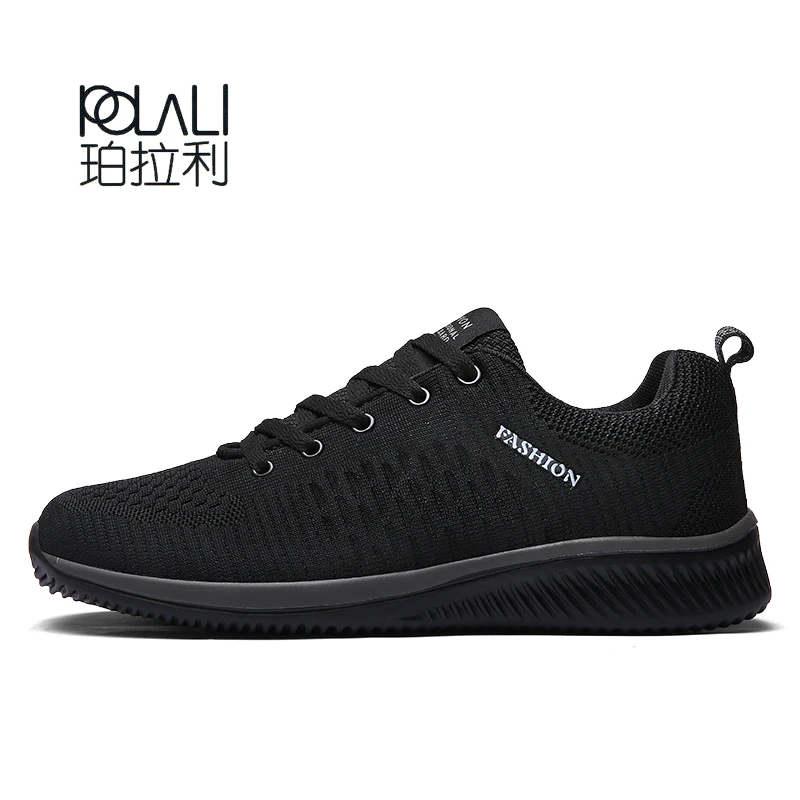 Black Running Shoes For Men Sneakers Comfortable Sports Shoes Male Outdoor Lightweight Walking Men Shoes Breathable Hombre Zapatillas - Color: Black