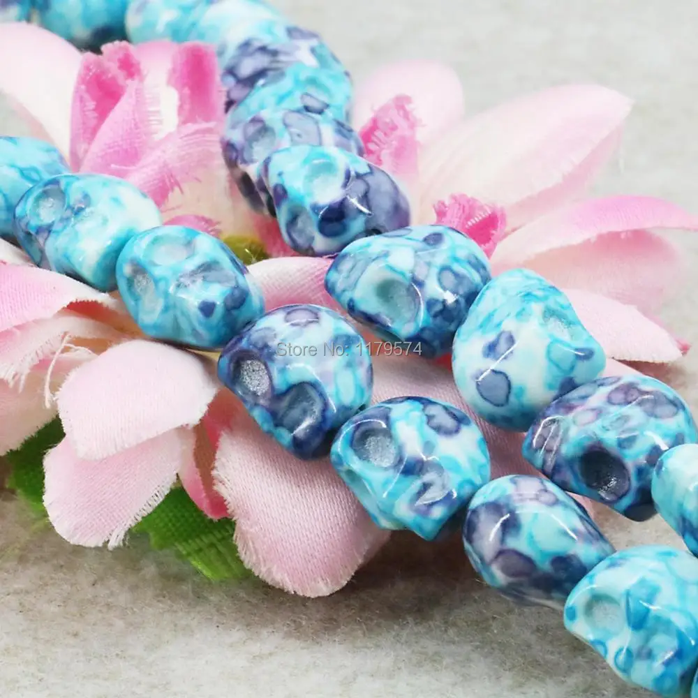 Аксессуары синие разноцветные камни в виде Ривера Радужный полудрагоценный