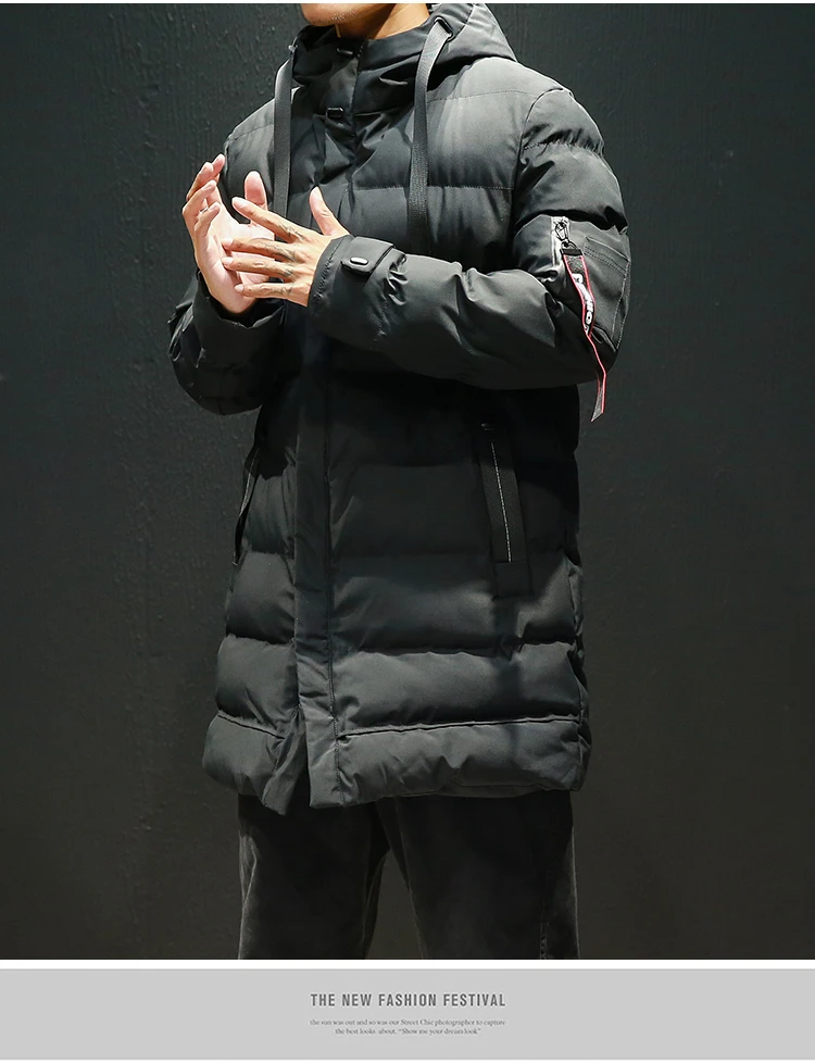 M-4XL, 5XL, длинное мужское зимнее пальто с капюшоном, длинное зимнее пальто, Мужская Толстая парка, мужские свободные теплые мужские зимние куртки и пальто