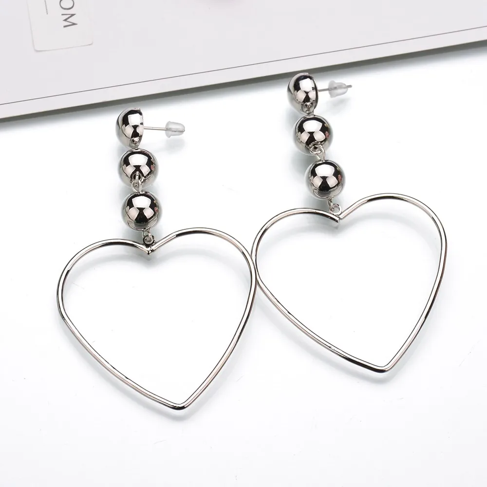 2017 Greit новые модные украшения в форме сердца безделушки висячие серьги стиле хип
