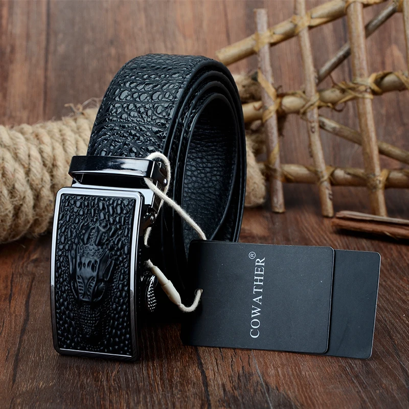 COWATHER 2021 Новое поступление роскошные ремни из коровьей кожи для мужчин хороший
