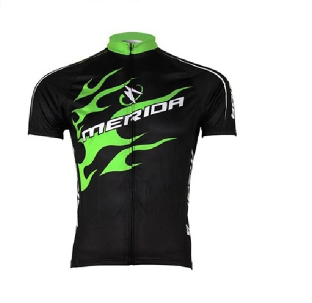 Нью-мерида зеленый огонь мужская сборная джерси велосипед с коротким рукавом