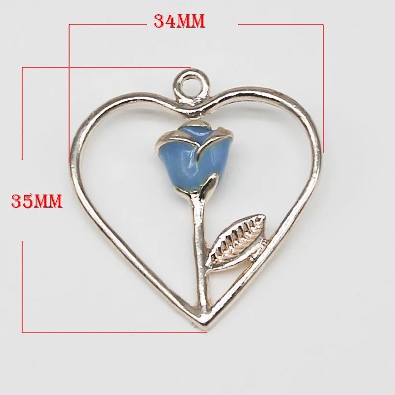 6 шт. изысканный трехмерный кулон в виде красной розы подарок на день Святого