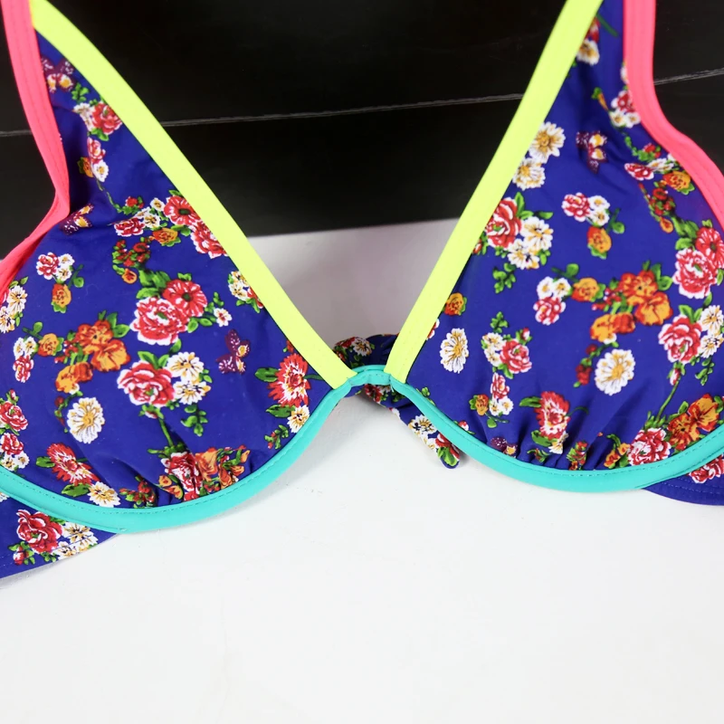 Новые пикантные Цветочный принт Одежда заплыва костюм Push Up Maillots De Bain женщины