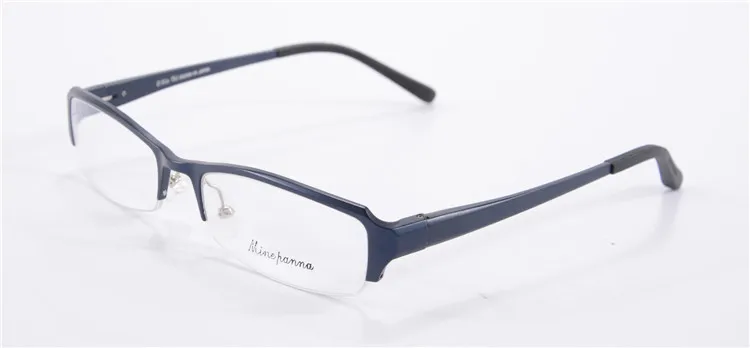 dark blue Лидер продаж половина обод металлические очки Для женщин Для мужчин от вредного синего излучения, очки для чтения, CR39 Смола линза дальнего очки 1058 - Цвет оправы: dark blue