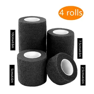 4 шт.компл. Спортивная эластичная когезионная Повязка шириной 2,557, 510 см, самоклеящаяся эластичная самоклеящаяся водонепроницаемая лента для домашних животных