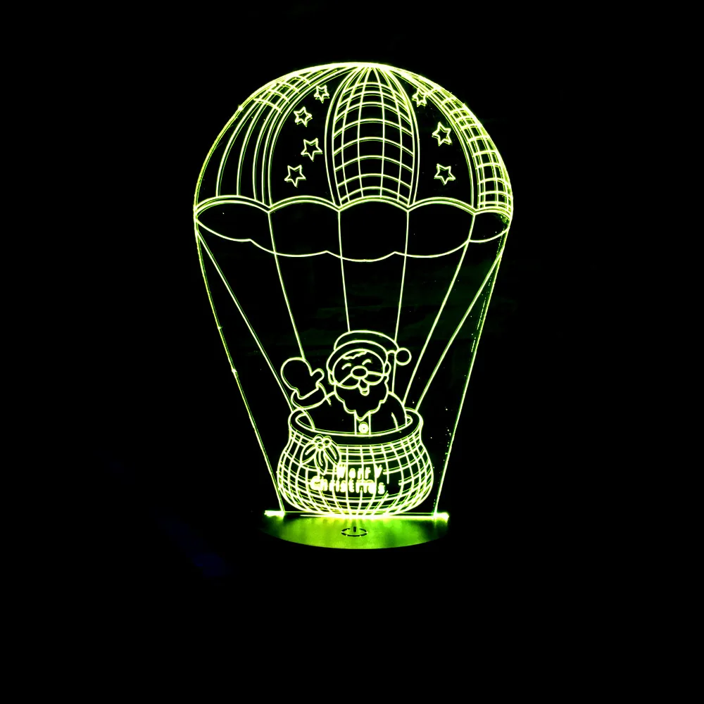 Светодиодный ночник Санта-Клаус 3D с сенсорным управлением и дистанционным 7