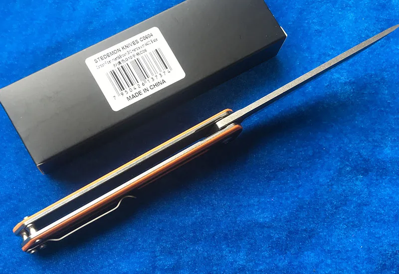Складной нож LEMIFSHE STEDEMON C06 Flipper клинок из стали 440с рукоятка G10 и CF карманный резец