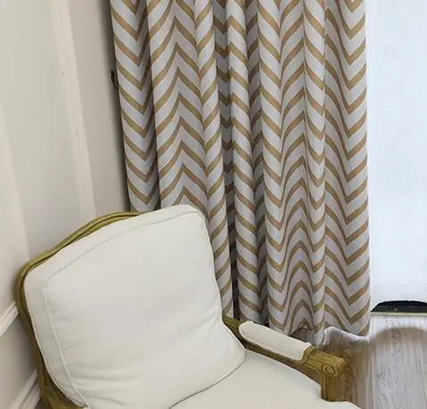 brown cloth Фиолетовые гофрированные шторы с геометрическим принтом Современные Простые китайские затемненные шторы для спальни гостиной шторы L034C - Цвет: brown cloth