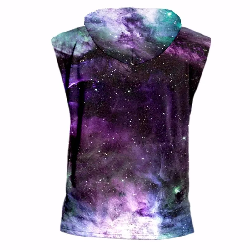 Мужская куртка с капюшоном OGKB летняя цветная безрукавка 3d принтом в стиле хип-хоп