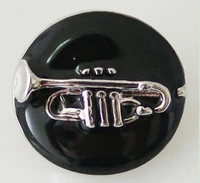 moodpc new arrive 1 8 2cm alloy black enamel epoxy musical tuba trumpet charm fashion metal snap button charms free shipping